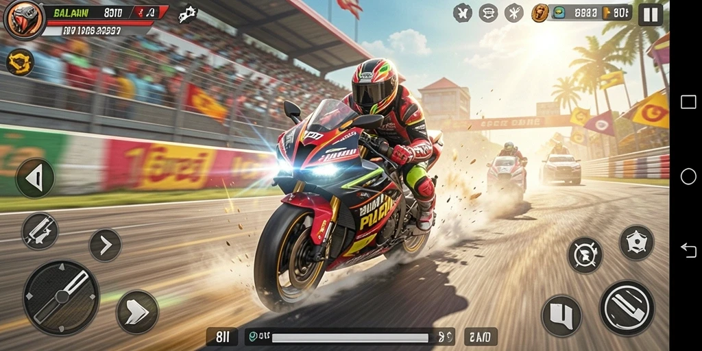 Gameplay menegangkan dari 8II dengan balapan motor yang seru.