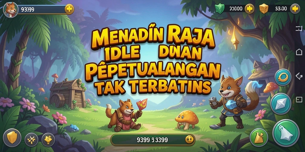 Tangkapan layar menunjukkan momen seru dari gameplay Idle 9399.