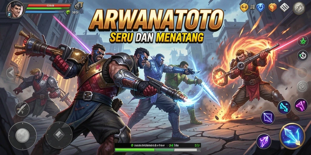 Screenshot ARWANATOTO menampilkan aksi pertarungan yang mendebarkan.
