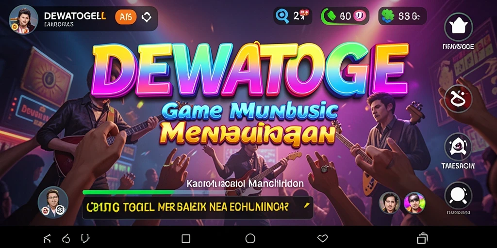Tangkapan layar gameplay DEWATOGEL menampilkan pemain yang menikmati musik di level yang menantang.