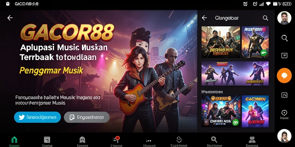 Screenshot utama GACOR88 dengan tampilan gameplay musik yang menarik.