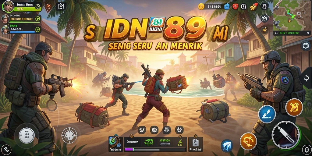 Tampilan gameplay IDN89 menunjukkan interaksi karakter yang dinamis.