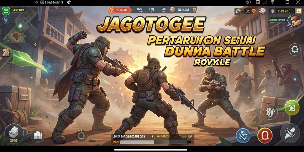 Screenshot gameplay JAGOTOGEL yang menampilkan pertarungan seru Battle Royale.