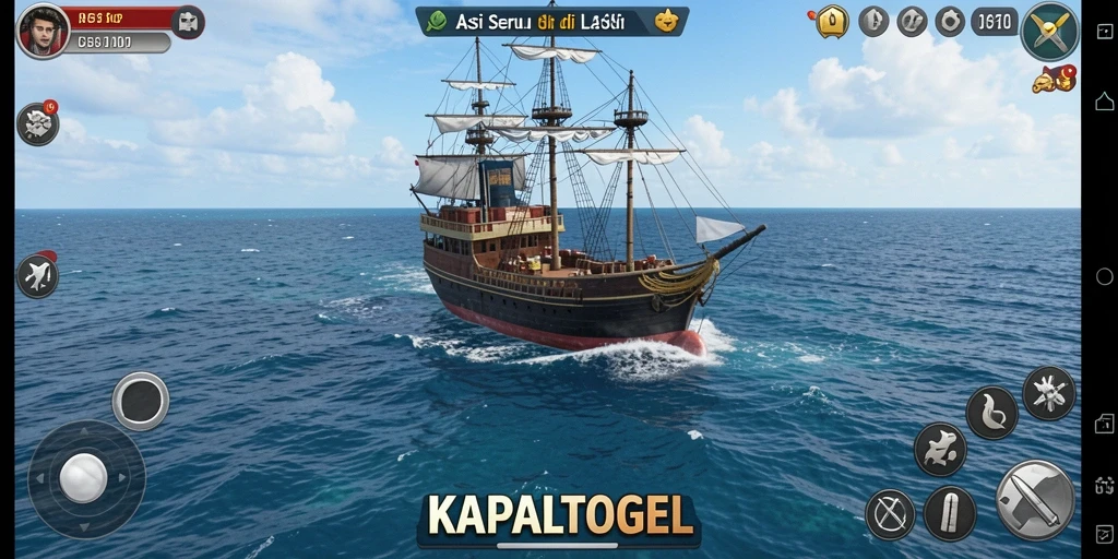 Tampilan gameplay seru KAPALTOGEL yang penuh aksi.