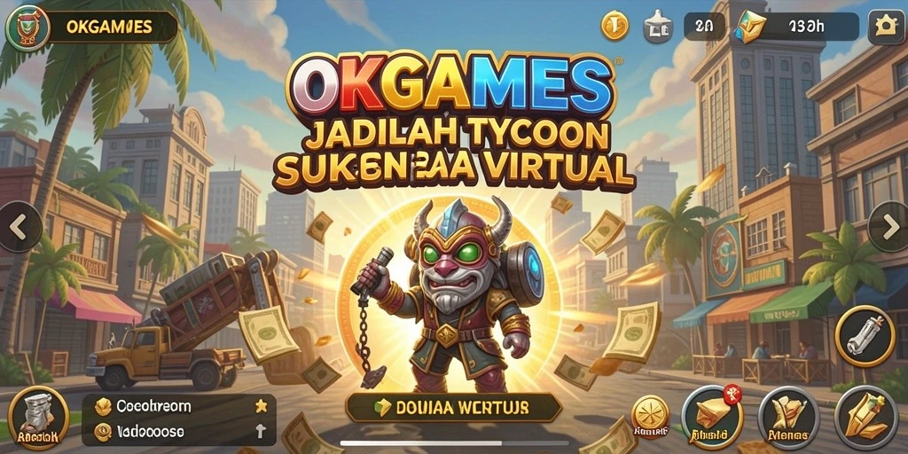 Tampilan gameplay menarik dari OKGAMES dalam dunia Tycoon.