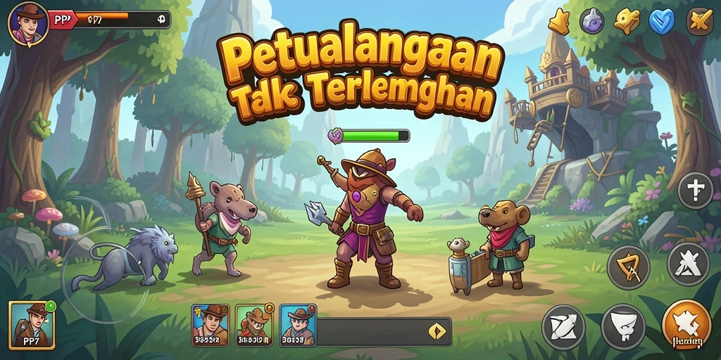 Tampilan gameplay PP7 yang menarik dan menawan dalam genre Idle.