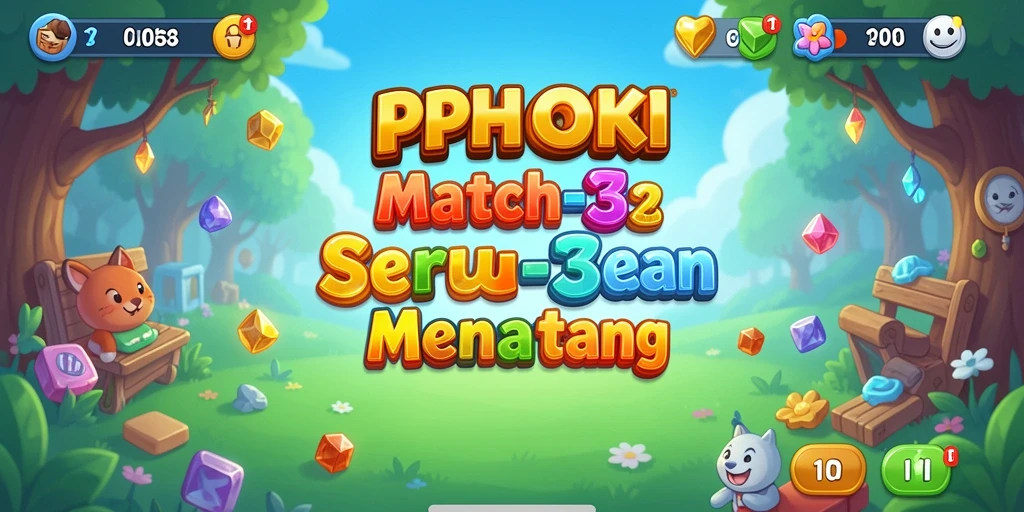 Tangkapan layar gameplay PPHOKI dengan aksi mencocokkan warna yang seru.