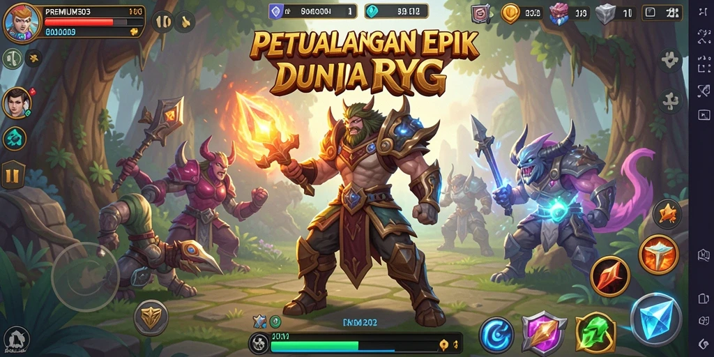Tampilan gameplay RPG yang memukau dan interaktif.