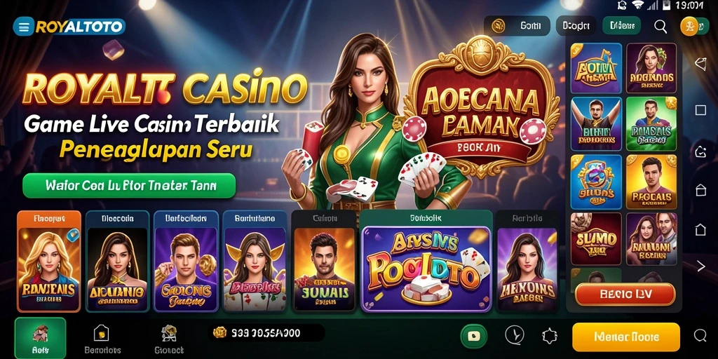 Tampilan gameplay seru dan interaktif di ROYALTOTO Live Casino.