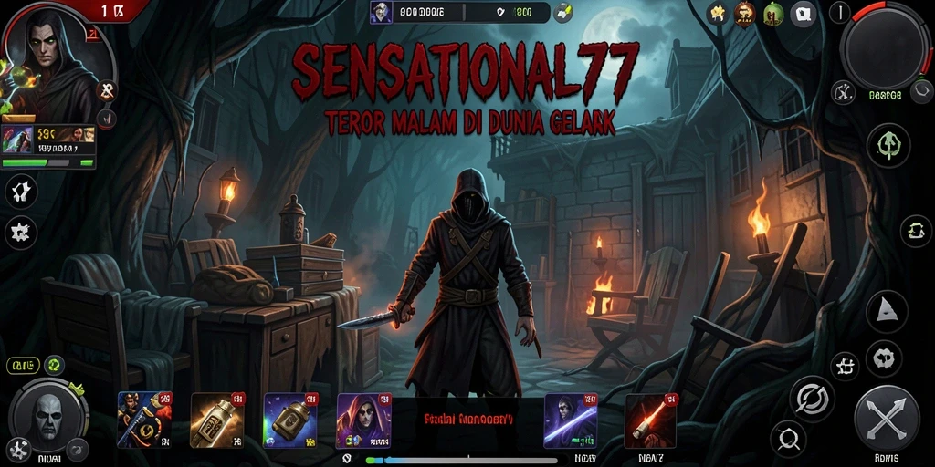 Gameplay menegangkan di dalam rumah berhantu.