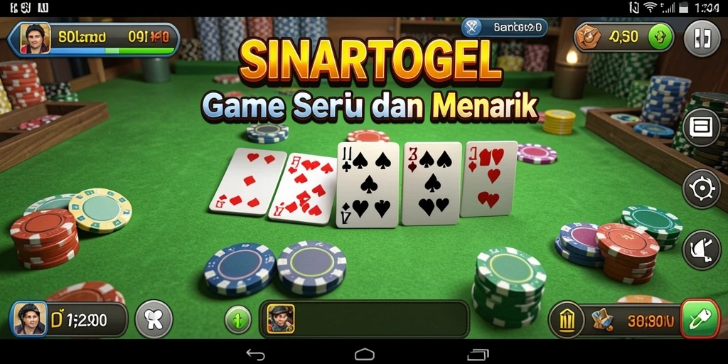 Tangkapan layar gameplay SINARTOGEL dengan suasana Gaple yang menggembirakan.