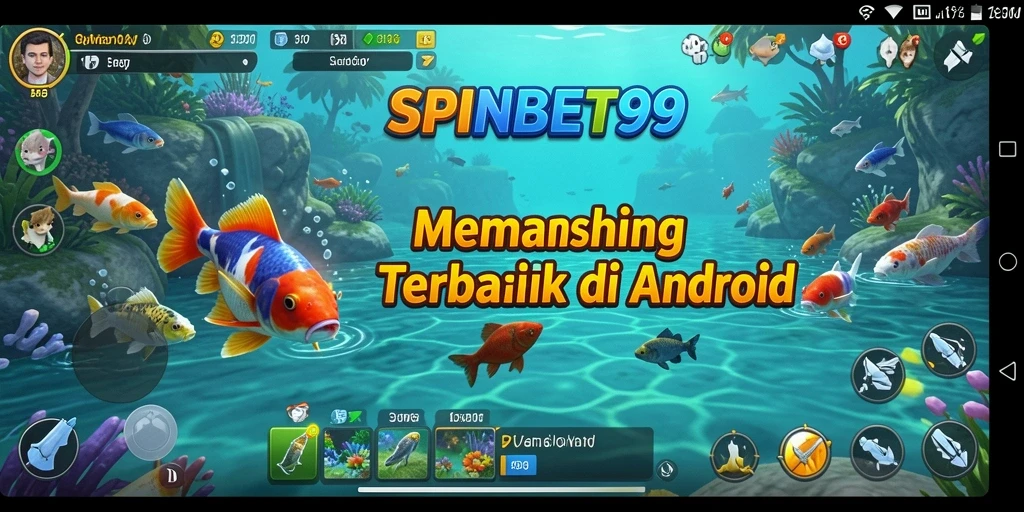 Tampilan gameplay SPINBET99 dengan berbagai ikan dan lokasi menarik.