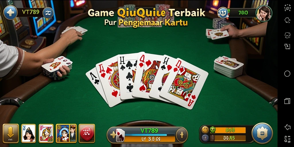 Tampilan gameplay seru QiuQiu di VT789.